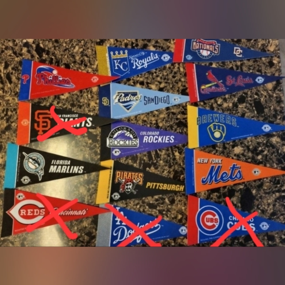 MLB Pennant Vintage BUYERS CHOICE OF 1- NWOT